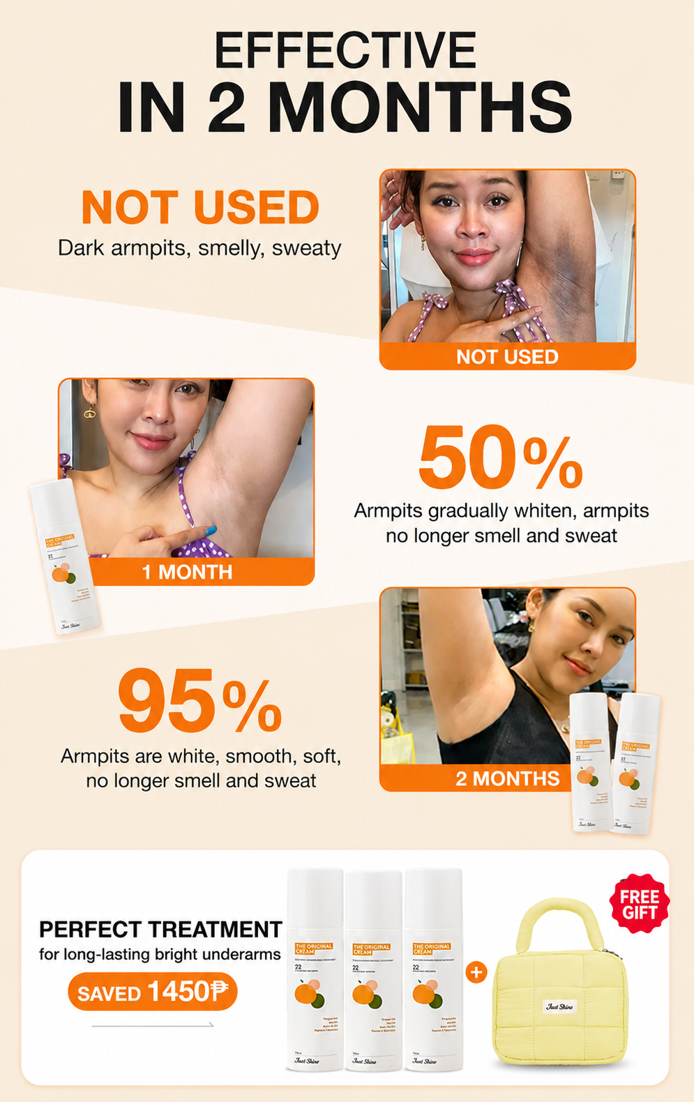 JustShine The Original Cream Underarm Brightening